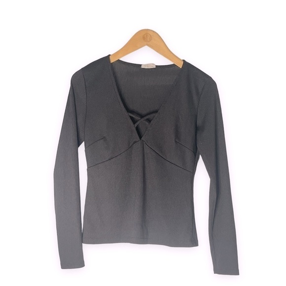 Intimately Free by Free People Black Ribbed Long Sleeve Small - Picture 1 of 3